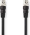 Nedis BNC-Videokabel - BNC Male - BNC Male - Vernikkeld - 75 Ohm - 2.00 m - Zwart