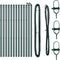 vidaXL - Palen - 13 - stuks - Groen - Ø32 - mm - 120 - cm - Gegalvaniseerd - Staal