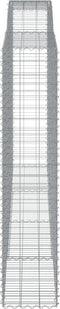 vidaXL - Schanskorven - 3 - st - gewelfd - 400x50x220/240 - cm - ijzer