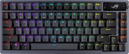 ASUS ROG Azoth - Toetsenbord - Bedraad, draadloos - Qwerty - US lay-out - TKL - USB 2.0 - bluetooth 5.1 - 2.4GHz - gunmetal