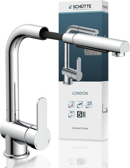 SCHÜTTE London - Keukenkraan - Uittrekbare uitloop 360° - Chroom