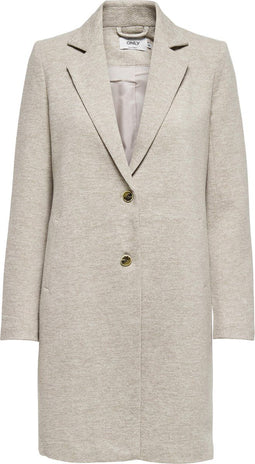 ONLY ONLCARRIE MEL COAT OTW NOOS - Dames Jas - Omkeerbaar - Katoen/Polyester - Etherea Melange