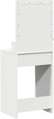 vidaXL - Witte - Make-uptafel - met - LED-verlichting, - 50x41x135 - cm