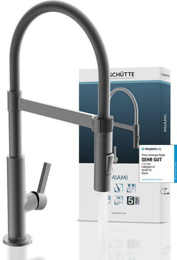 SCHTTE Miami Design - Keukenkraan - Spiraalveer - Mat grafiet