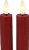 Countryfield Led dinerkaarsen - 2x st- rood -H15cm - afstandsbediening