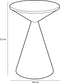 Mica Decorations Royale - Bijzettafel - H55 x Ø40 cm - Metaal - Oranje