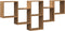 vidaXL - Wandschap - 159x18x66 - cm - bewerkt - hout - artisanaal - eikenkleurig