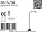 Steinhauer Soleil - vloerlamp - dimfunctie - zwart - aluminium - LED - 3515ZW