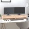 vidaXL - Monitorstandaard - 100x27x15 - cm - massief - grenenhout - honingbruin