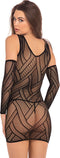 Rene Rofe Lingerie Mini jurk THROW DOWN 3PC MINI, One Size Zwart