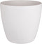 Elho Brussels Rond Wielen - Grote Bloempot - 100% Gerecycled Plastic - Ø 39.0 x H 36.5 cm - Wit