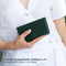 Selencia Hoesje Geschikt voor Samsung Galaxy A14 (5G) Hoesje Met Pasjeshouder - Selencia Echt Lederen Bookcase - Groen