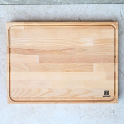 HOCHO Dikke Beuken Hakblok - Snijplank met Sapgeul en Handgrepen - 395x295x40 mm