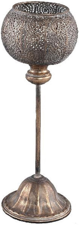 PTMD Djanna Kandelaar - H40 x Ø14 cm - Ijzer - Koper