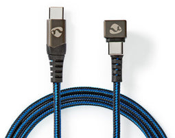 Nedis GCTB60700BK20 - USB type-C Kabel - 200 cm - Blauw Zwart