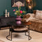 Salontafel Industrieel - Salontafel Lecia - Salontafel zwart 80 cm