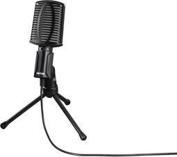 Hama MIC-USB Allround - USB-pc-microfoon met mute schakelaar en statief - Unidirectioneel - Zwart