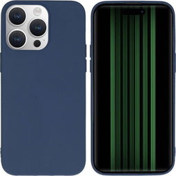 iMoshion Hoesje Geschikt voor iPhone 15 Pro Max Hoesje Siliconen - iMoshion Color Backcover - Donkerblauw