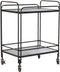 Serveringsvagn DKD Home Decor Zwart Metaal Kristal 60,5 x 40,5 x 75,5 cm
