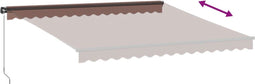 vidaXL - Luifel - handmatig - uittrekbaar - 400x350 - cm - bruin