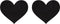 Peekaboo Nipple Cover Pasties PEEKABOO PASTIES SATIN HEART Zwart