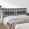 vidaXL - Hoofdbord - 185,5x4x100 - cm - massief - grenenhout - grijs