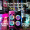 N-GEAR LGP5150 - Bluetooth Speaker - Karaoke Set met Microfoon en RGB LED Licht - Knal Roze