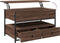 vidaXL - Salontafel - 85x50x50 - cm - bewerkt - hout - en - metaal - bruin - eikenkleur