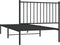 vidaXL - Bedframe - met - hoofdbord - metaal - zwart - 90x200 - cm