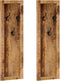 vidaXL - Wandkapstokken - 2 - st - met - 3 - haken - massief - mangohout