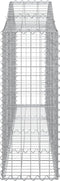 vidaXL - Schanskorven - 6 - st - gewelfd - 200x30x80/100 - cm - gegalvaniseerd - ijzer