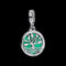 Pandora Moments Dubbele hangende glow-in-the-dark bedel met stamboom en lemniscaat Dames Zilver 793599C01