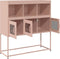 vidaXL - Dressoir - 100,5x39x107 - cm - koudgewalst - staal - roze