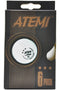 Atemi Tafeltennisbal ATEMI 3 ster wit/6 st.ds..
