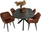 HSM Collection Eettafel Verona Elips 220cm Zwart Mangohout/Ijzer