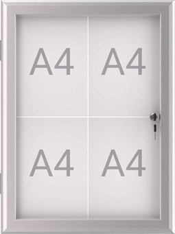 MAULexcite Vitrine - zilver - 4 x A4 - 1 stuk - 69.6 x 52.2 x 2.8 cm - MAUL