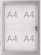 MAULexcite Vitrine - zilver - 4 x A4 - 1 stuk - 69.6 x 52.2 x 2.8 cm - MAUL