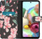 iMoshion Hoesje Geschikt voor Samsung Galaxy A71 Hoesje Met Pasjeshouder - iMoshion Design Softcase Bookcase - Zwart / Roze / Blossom Watercolor Black