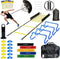 Athlentic® Voetbal Trainingsmateriaal - Voetbal trainingsset - Agility Speedladder, Parachute met Trainingshoedjes Pionnen - Voetbal training set - Fitness Spullen - Springtouw en Weerstandsbanden - Incl. Draagtas