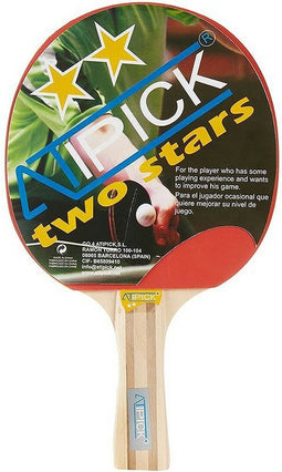 Atipick Tafeltennisbatje 2 Sterren Rubber Rood/zwart