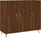 vidaXL - Dressoir - 90x34x80 - cm - bewerkt - hout - bruin - eikenkleur