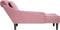 vidaXL - Chaise - longue - met - kussen - en - rechterarmleuning - fluweel - roze