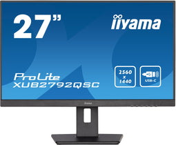 Iiyama ProLite XUB2792QSC-B5 - Monitor - 27" 2560x1440 IPS 75Hz - Zwart