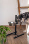 Beeztees Standaard - Dinerset Hond - 2 RVS bakken - Zwart - 25 cm