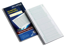 Quantore - Kilometer registratieboek atlanta 40x2vel met spiraal | 5 stuks