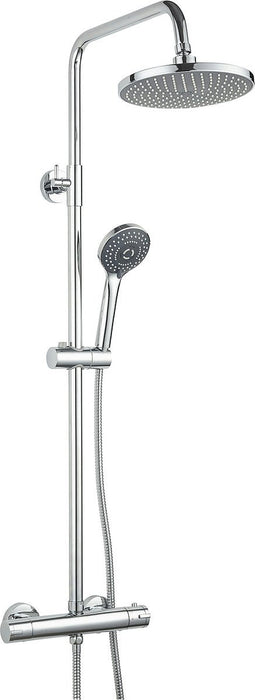 Atlantic Asher regendouche (Chroom) - Rond - Met handdouche (3 standen) - Met douchekraan