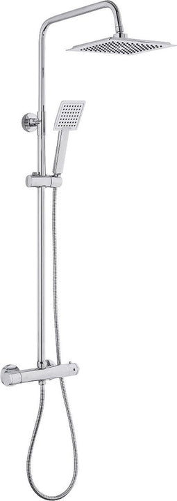 Atlantic Asher regendouche (Chroom) - Vierkant - Met handdouche (3 standen) - Met douchekraan