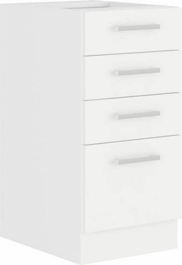 ATLAS Onderkast met 4 laden - Wit decor - L 40 cm - Verkocht zonder werkblad