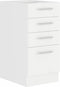 ATLAS Onderkast met 4 laden - Wit decor - L 40 cm - Verkocht zonder werkblad
