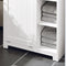 SoBuy BZR105-W - Waskast - 3 Planken 1 Wasmand - Wit 60x37x86 cm